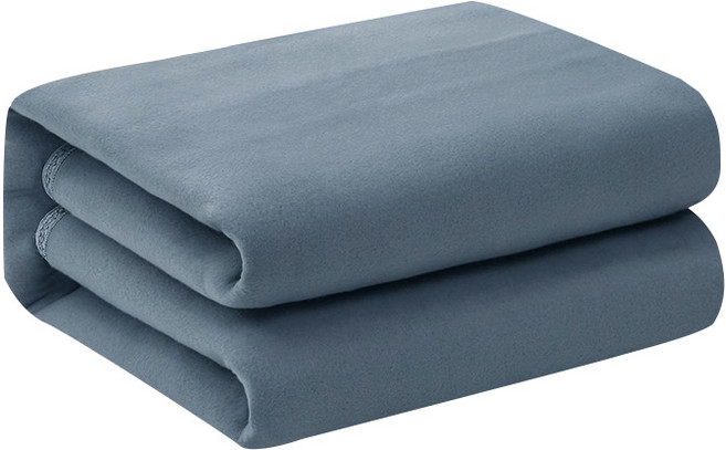 전기담요 2인용 2개 조절 단일 상하 기숙사 방수 안전 가정용 지능형 온도 조절 전기 매트리스, 프리미엄 블루 그레이 지능형 타이머 [180*150 이