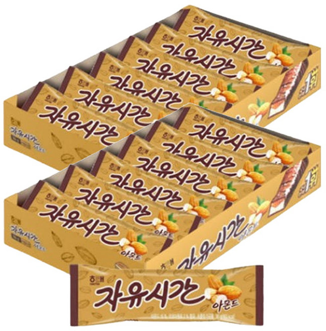 해태 자유시간 아몬드 초코바, 36g, 24개