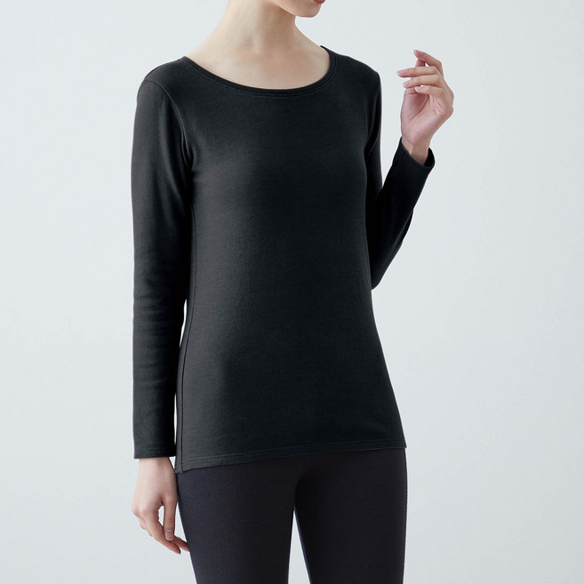 벨메종 여성 면혼방 기모 크루넥 따뜻한 보온 내복 긴팔