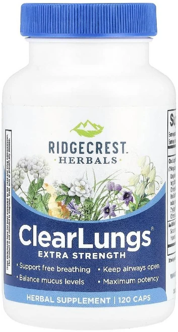 릿지크레스트허벌스 ClearLungs 캡슐 120정, RidgeCrest Herbals, ClearLungs, 1개 - 쿠팡