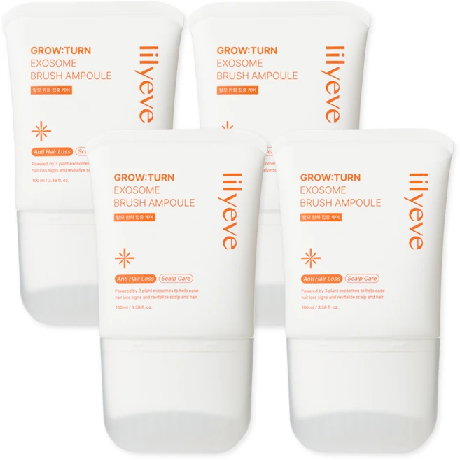 릴리이브 그로우턴 여성 탈모완화 엑소좀 앰플, 100ml, 4개 - 쿠팡