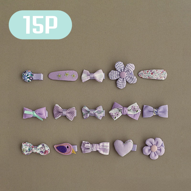 대롱상점 데일리 머리핀 15P 세트