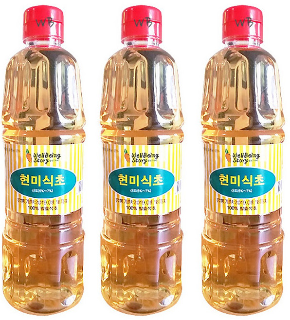 한삶 현미식초 900ml, 3개