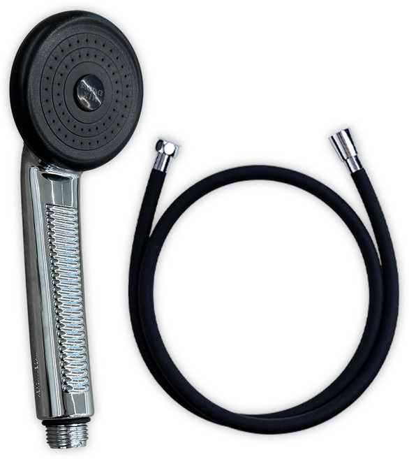 국내 생산 프리미엄 샤워기 샤워헤드 + 360도 줄꼬임방지 호스 세트(1.5m / 2m), 크롬 세트 (헤드+호스 2m), 1개