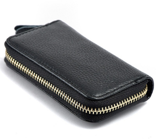 亮點生活 真皮磁扣鑰匙包