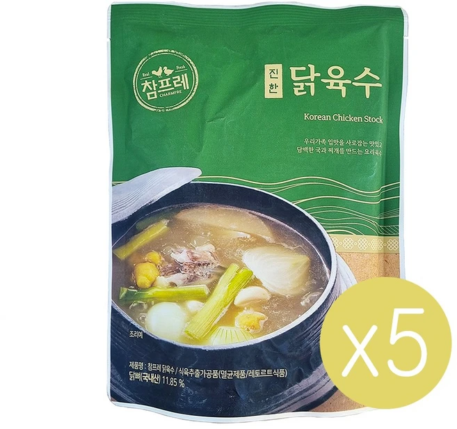 참프레 닭육수 700g 무료배송/실온보관 국내산 닭뼈 L-글루탐산나트륨 설탕 무첨가 샤브샤브 파스타 미역국 칼국수 카레 죽 라멘 만두국 떡국 리조또 간식, 2개 - 쿠팡