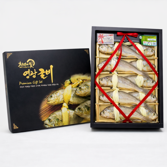 [생산자직송] 전남 영광 법성포 참조기 굴비 설 명절 프리미엄 선물세트, 1박스, 1.3kg(22cm)선물10미
