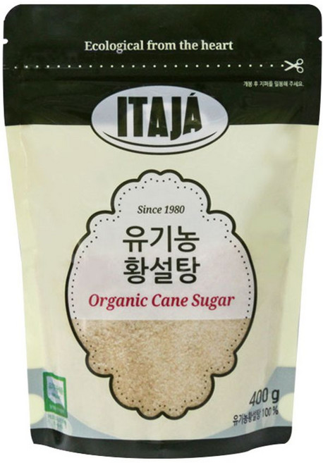 이타자 유기농 황설탕 400g 비정제 원당 사탕수수 매실청 업소용 발효 효소 슈가 갈색 조미료 대용량, 1개