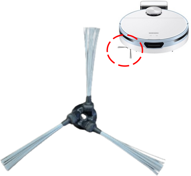 삼성 로봇청소기 제트봇 정품 코너 브러쉬 회전솔 VR30T8031 VR30T8551, 1개