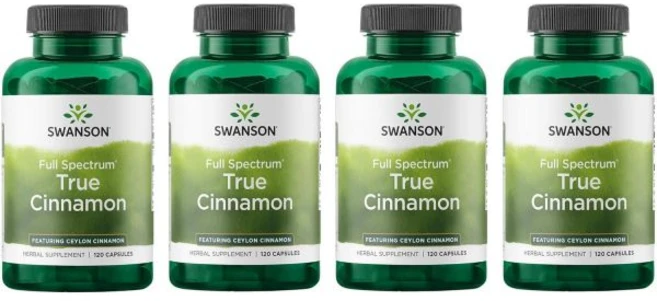 시나몬 계피 항 스완슨 풀 스펙트럼 트루 허브 (캡슐 120개 각 300mg) 4팩, 120정 - 쿠팡