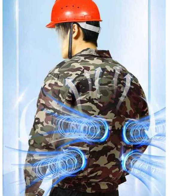 선풍기작업복 자켓 작업복 여름 잠바 긴팔 옷 팬 점퍼 냉풍 용접 배터리 아이스 쿨 선풍기 상의 현장 쿨링, 4팬24V네이비20만배터리(키/몸무게 메모), 1개, 4팬24V네이비20만배터리(키/몸무게 메모)