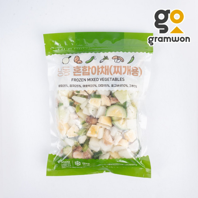 찌개용 야채믹스 6종 500g 손질 간편 야채 찌개용채소, 찌개용 야채 500g+드라이 구성