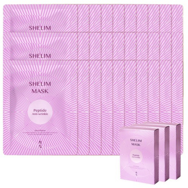 30매 쉬림 펩타이드 안티링클 마스크팩 /주름개선 미백기능성, 없음