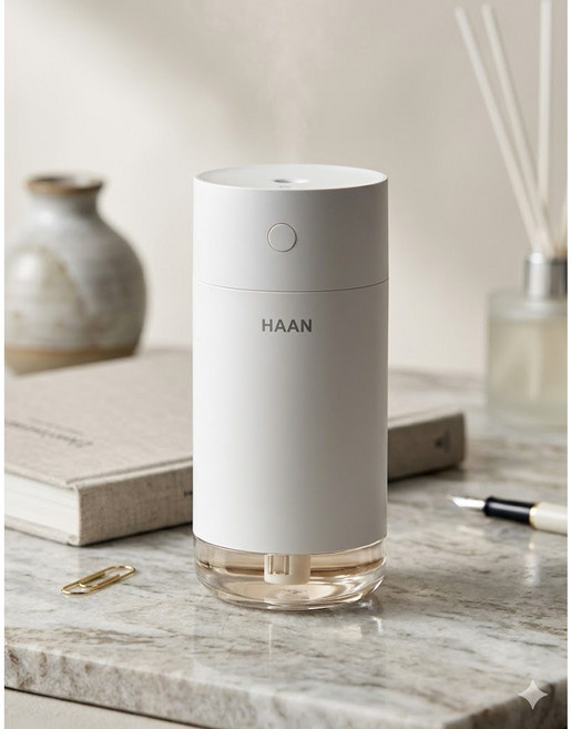 한경희 가습기 무선 휴대용 차량용 사무실 초음파 미니 가습기 퓨어에이드 HTM-600C, #웜 그레이, htm600c