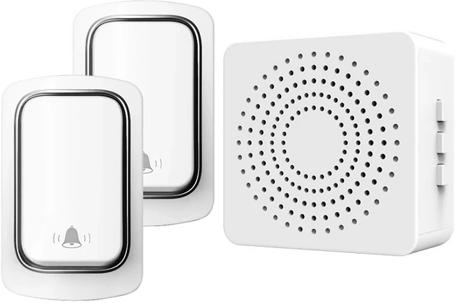 Sixwgh 무선 배터리 초인종 USB 플러그 방수 150M 원격 스마트 홈 세트, 01, 06 2Button 1Receiver-W