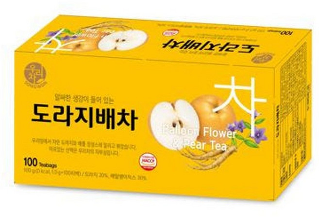 우리차 도라지배차, 1g, 100개입, 1개