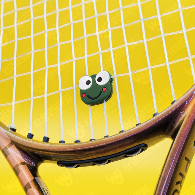 귀여운 개구리 테니스댐프너 뎀프너 테니스엘보링 라켓댐프너 동물 WY, 3개