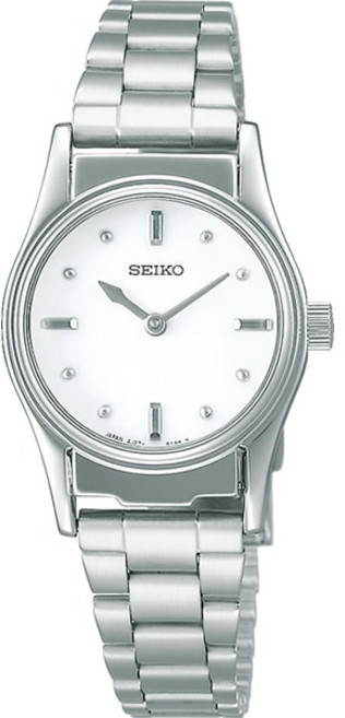 세이코 SQWK029 시각 장애인용 촉독 시계 여성 메탈 밴드 화이트 160183