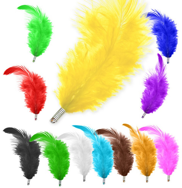 고리깃털 새깃털 칼라(약 10개) 혼합( 약 12개) 깃털 칼라깃털 소품만들기 꾸미기재료, 고리깃털-흰색, 1개