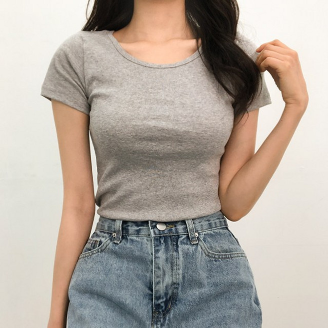 [무려13컬러/필수] 니드 베이직 스탠다드 기본 이너 무지 반팔 티셔츠