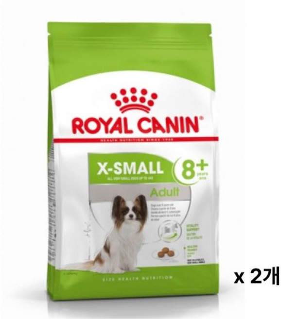로얄캐닌 엑스스몰 8+ 1.5kg (X-small 1.5kg), 곡물, 2개