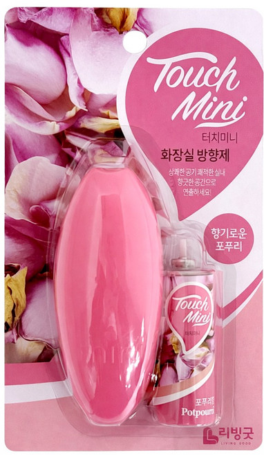 리빙굿 터치미니 화장실방향제 (포푸리향 13ml) 냄새 터치방향제 터치필 터치미니방향제 화장실터치방향제 터치미니리필 터치미니, 1개, 포푸리향