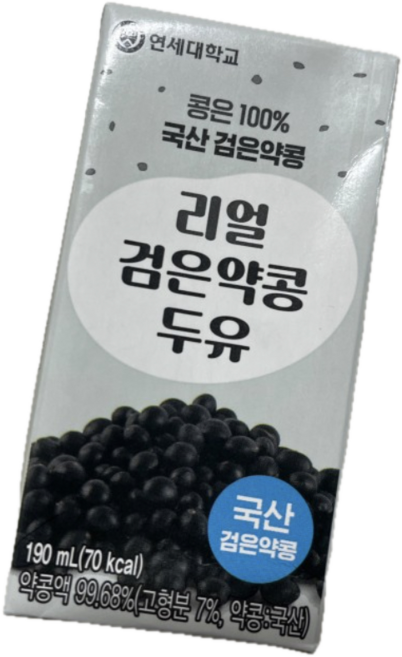 연세두유 리얼 검은 약콩 두유 190mL 48팩 / 국내산 우리콩 무첨가 저당 303645, 48개