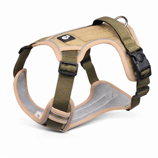 루이쉘 중형견 대형견 하네스, 1개, 카키