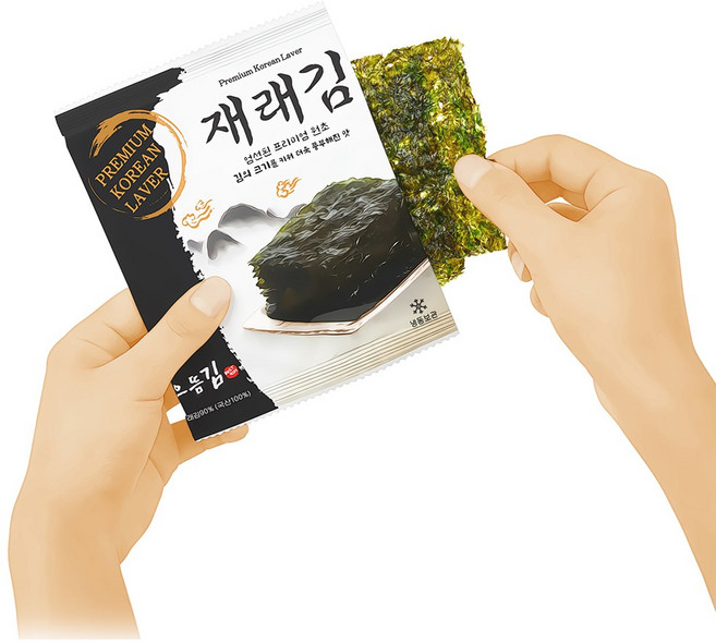 재래도시락김 24봉 50봉 부피줄인 간편포장 해외여행 필수, 24개, 8g