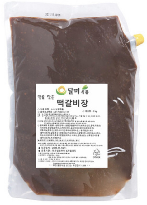 떡갈비장 식자재 떡갈비소스 식당용 떡갈비양념 대용량 업소용 양념장 10kg 달미식품, 2kg, 5개
