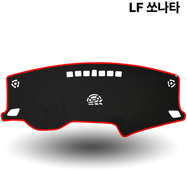 2014년 LF 쏘나타 논슬립 대쉬보드커버, 센터스피커 (없음), 부직포 원단, 레드 테두리