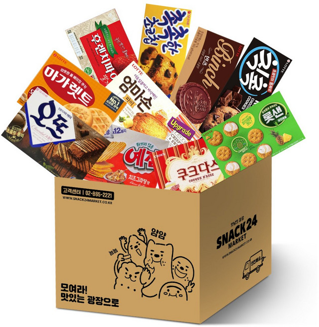 스낵24 다같이 쓱싹 10종 인기과자세트, 과자 10p, 1세트