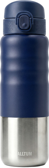 올텀 500ml 원터치 보냉병 보온병 물병 물통 보틀 여행 등산 운동, 1개, 코발트