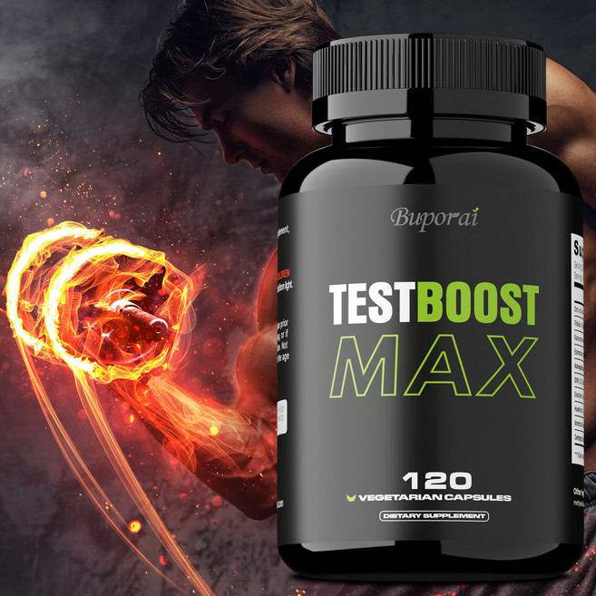 남성을 위한 테스토스테론 보충제 - 남성용 트리불루스 테레스트리스 - 천연 에너지 지구력 및 근력 강화제 - 글루텐 프리 캡슐 120정, 1개, 60정