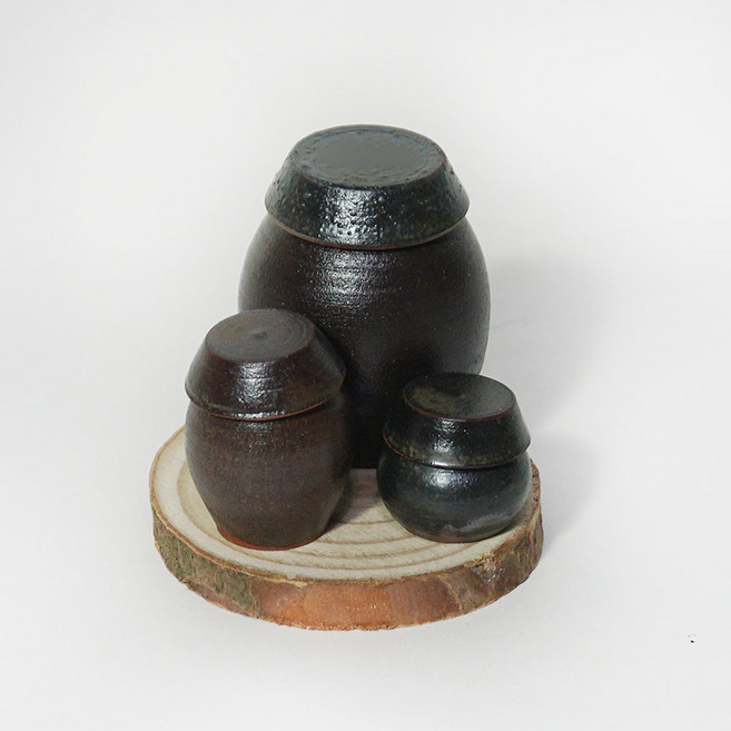 한소픈 미니 장독대 세트 전통 장식 미니어처 시골 분위기 전통 소품 옹기 항아리 도자기 항아리, 1개