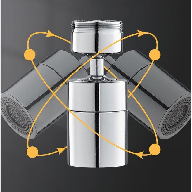 지앤데코 2024신형 프리미엄 워터탭 720도 회전식 멀티 수전 탭 수도꼭지, 1개