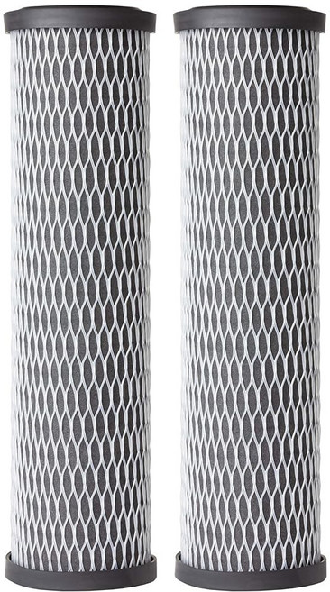 AO Smith 6.4cm x 25.4cm(2.5인치 x 10인치) 5미크론 탄소 랩 침전물 정수 필터 교체 카트리지 - 2팩 - 집 전체 여과 시스템용 - AO-WH-PRE-RC, 2 Count (Pack of 1), 1개