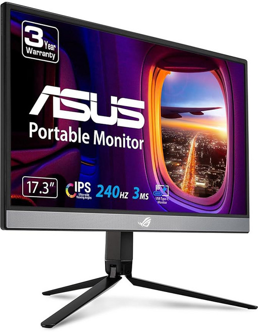 ASUS ROG Strix 173인치 1080P 휴대용 게이밍 모니터XG17AHP-FHD IPS 240Hz 어댑티브 싱크 내장 배터리 백 삼각대 스탠드 USB 타입-C 노트북 PC, 1 16" OLED USB-C kickstand