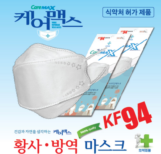케어맥스 KF94 대형 마스크, 1개, 1매입