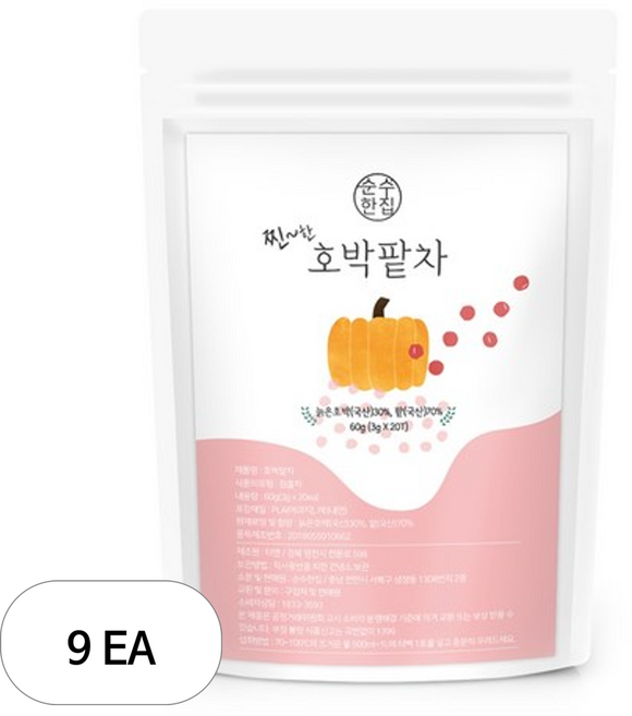 순수한집 호박팥차, 3g, 20개입, 9개