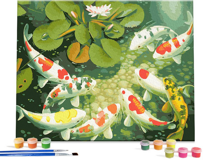 아이러브페인팅 DIY 명화그리기 4050, 연못속의 잉어, 1개