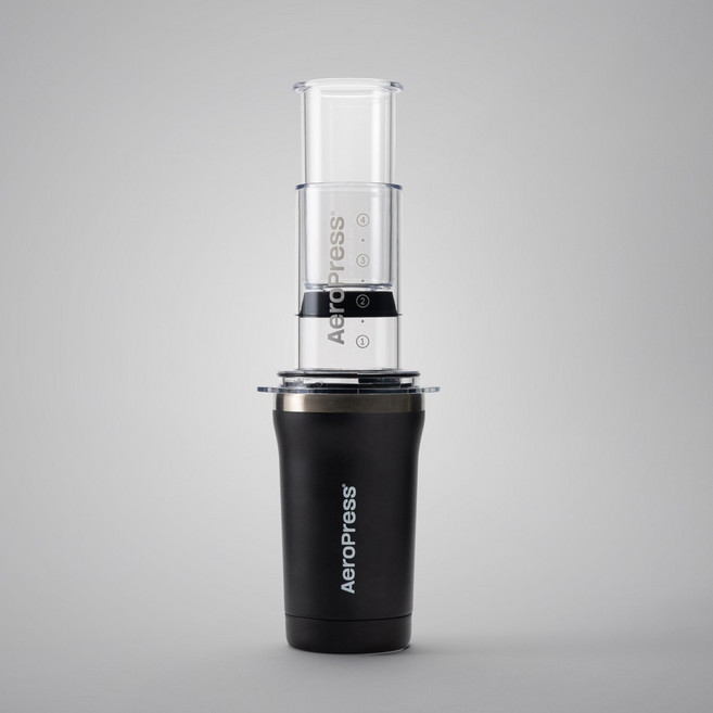 [AeroPress 공식 수입유통사] [AeroPress 공식 수입유통사] 에어로프레스 고 플러스 트래블 (블랙), 1개, 블랙