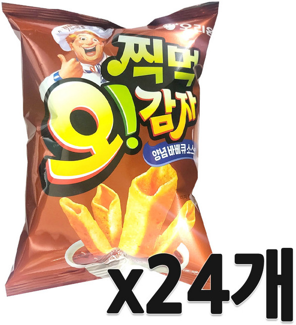 오리온 오감자 딥바베큐 스낵, 75g, 24개