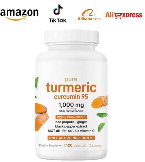 Amazon TK에서 인기리에 판매 중인 강황 커큐민 캡슐, 120정, 1개 - 쿠팡