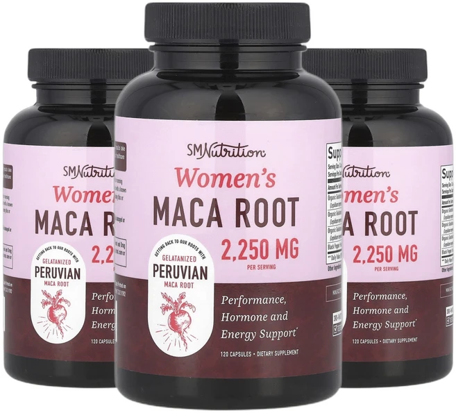 SM뉴트리션 여성용 마카 MACA 뿌리 캡슐 120정 2+1, 3개 - 쿠팡