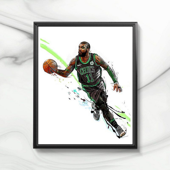 카이리어빙 NBA 10인치 알루미늄 싸인 액자, 24