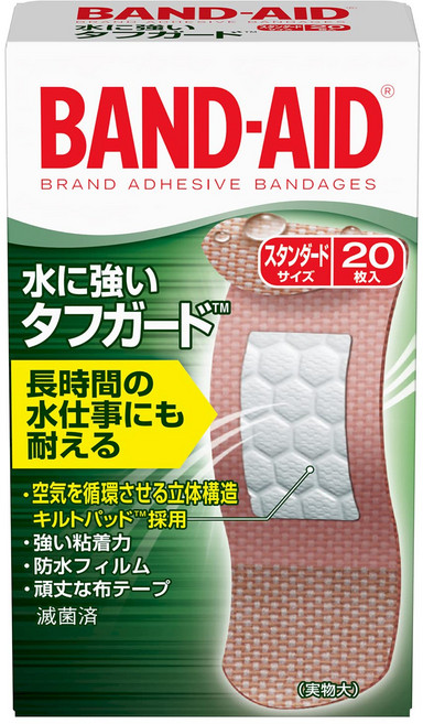 BAND-AID(밴드에이드) 응급 반창고 터프 가드 스탠다드 사이즈 20매입 1개