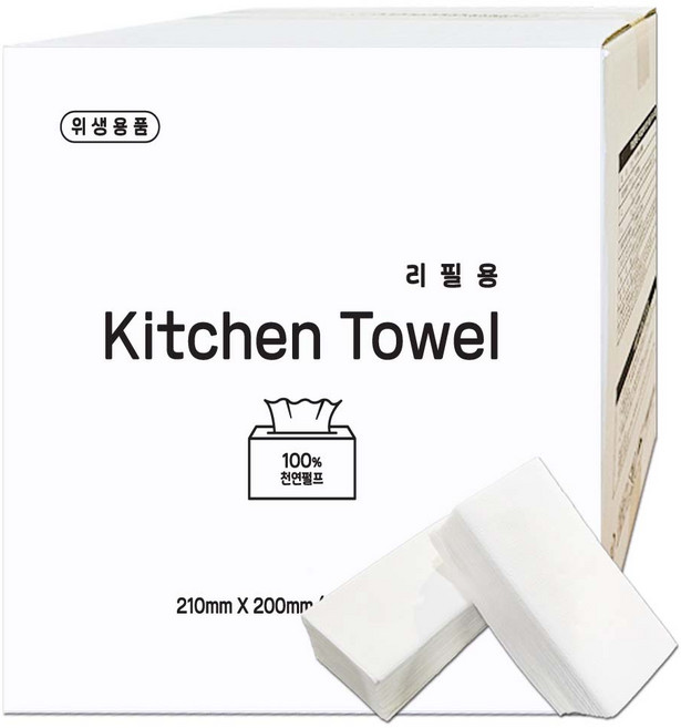 리필 키친타월 2천매 천연펄프, 1개, 2000매입