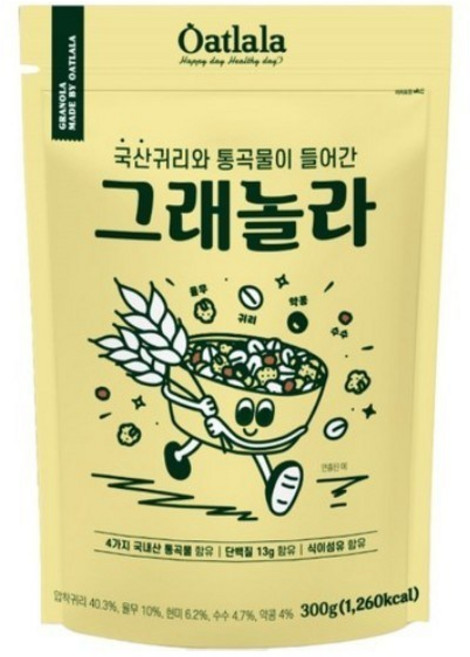 엄마사랑 국산귀리와 통곡물이 들어간 그래놀라, 300g, 1개