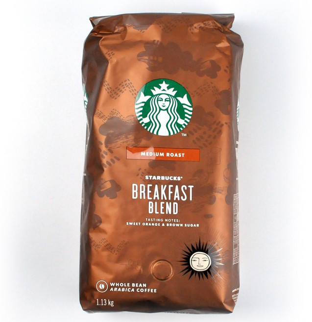 코스트코 스타벅스 브랙퍼스트 블렌드 홀빈 커피 원두 1.13kg 미디엄, 단품, 홀빈(분쇄안함)